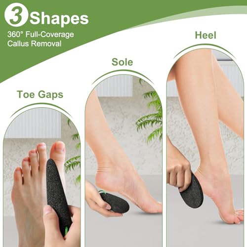 Pumice Stone for Feet, 3 Pack Natural Earth Lava Foot Callus Remover & Pedicure Exfoliator Tools for Heels, Soles and Toe Gaps, Foot Scrubber for Dry & Dead Skin