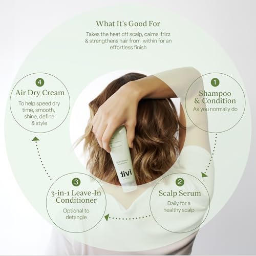 Divi Hair Care Air Dry Bundle, 30ml Scalp Serum, Leave-in Conditioner, Air Dry Cream, 3 Piece Set