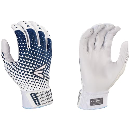 Easton | GHOST NX Fastpitch Softball Batting Gloves | Adult Small | White/Navy