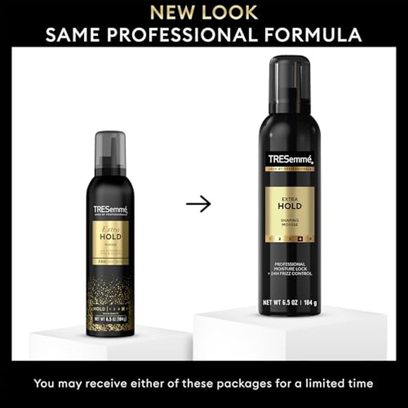TRESemm? Shaping Mousse, Extra Hold 6-Pack ? Alcohol-Free, Non-Drying Hair Mousse for Sculpting, 24H Frizz Control, 6.5 Oz Ea