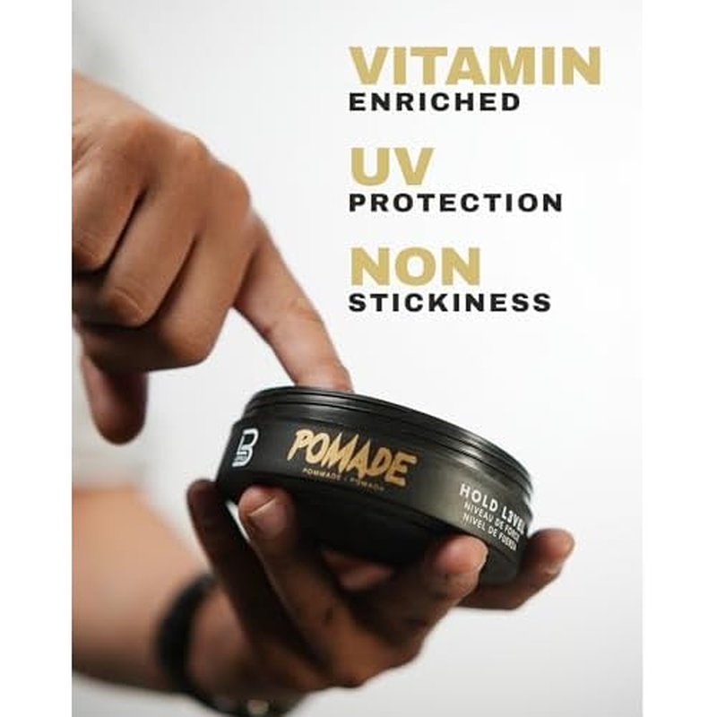 L3 Level 3 Pomade - Improves Hair Strength and Volume Long-Lasting Hold Infused with Keratin