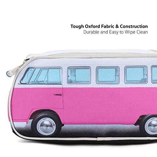 Volkswagen Travel Toiletry Bag for Men and Women - Cosmetic Makeup Organizer Dopp Kit with Internal Pockets and Double Zipper - VW Bus Volkswagen Accessories - Multiple Colors