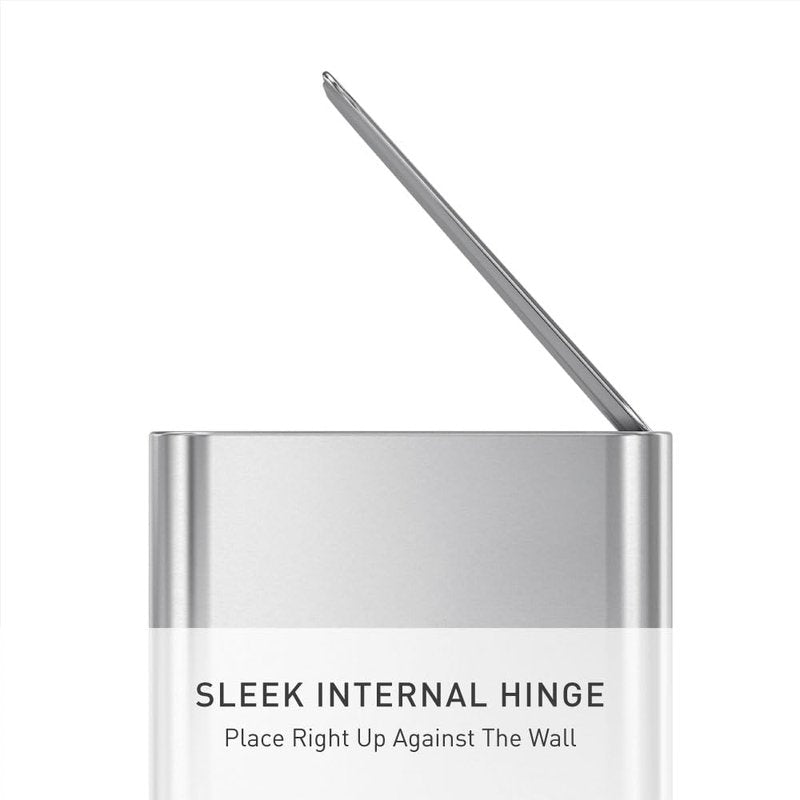 Simplehuman Slim Step Trash Can - 5L Compact Bathroom Bin with Silent Close Lid & Steel Pedal | Brushed Stainless Steel