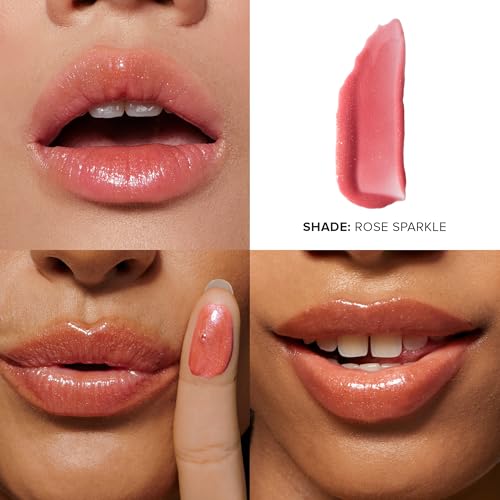 Nudestix NudeGlow Lip Set ? 3-Piece Hydrating Peptide Lip Butter Kit with Glossy Shimmer Tints | Includes Vanilla Sprinkle, Rose Sparkle & Mocha Magic | Clean, Vegan, Plumping Lip Balm Trio