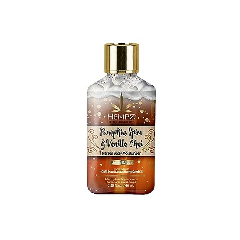 Limited Edition Pumpkin Spice & Vanilla Chai Herbal Moisturizing Body Lotion (2.25 Oz) ? Fall Scented Body Lotion for Women or Men with Dry or Sensitive Skin - Hydrating Moisturizer for Daily Radiance