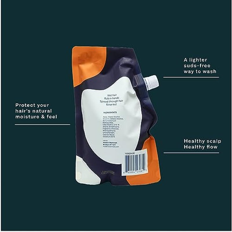 Modern Mammals Men's Shampoo Alternative I Sulfate Free CoWash I Enhances Natural Hair Volume I Lather Free, Cleansing, Hydrating, Replaces Conditioner, 2 in 1, I Barber Recommended (32oz)
