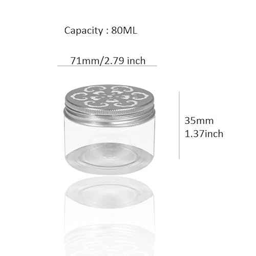 12 pcs 3 Styles Air Freshener Solid Perfume Aroma Diffuser Empty Storage Containers with Hollow Lids 80ml 2.7 OZ Screw Lid Round Jars Sample for Aromatherapy (12)