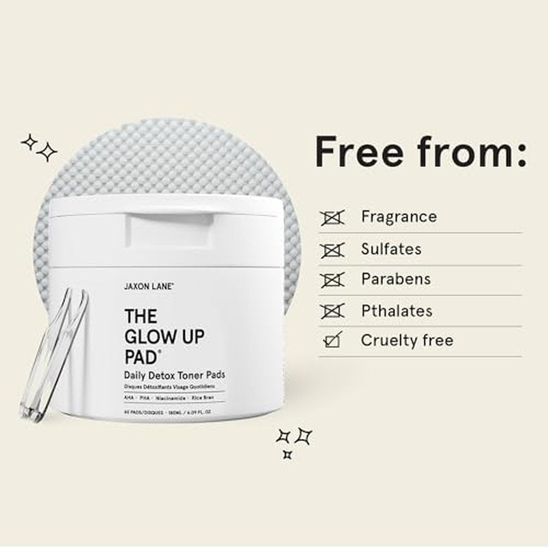 Rice Toner Pads Korean Skin Care Daily Exfoliating Pads for Face: THE GLOW UP Centella AHA PHA Niacinamide Brightening Toner for Mens Skincare, Facial Cleansing, Acne Pores, Dark Spots & Skin Radiance