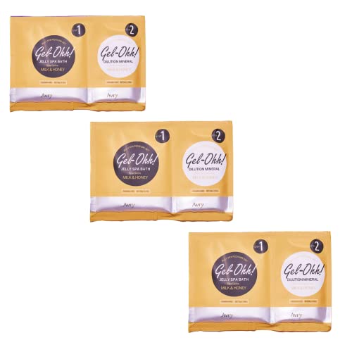 AVRYBEAUTY Gel-Ohh Jelly Spa Bath 3 pack, Milk And Honey Scented, Jelly Pedicure, Salon Services, Pedicure, Salon Pedi, Relaxtion, Heat & Aroma Therapy, Foot Care