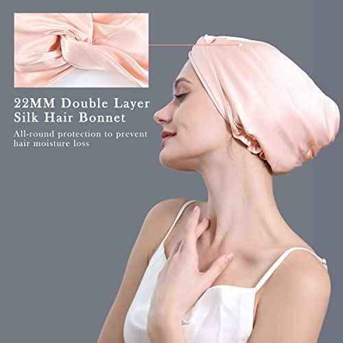 DAISYSILK 100 Pure Mulberry Silk Hair Bonnet for Sleeping Silk Hair Wrap for Women
