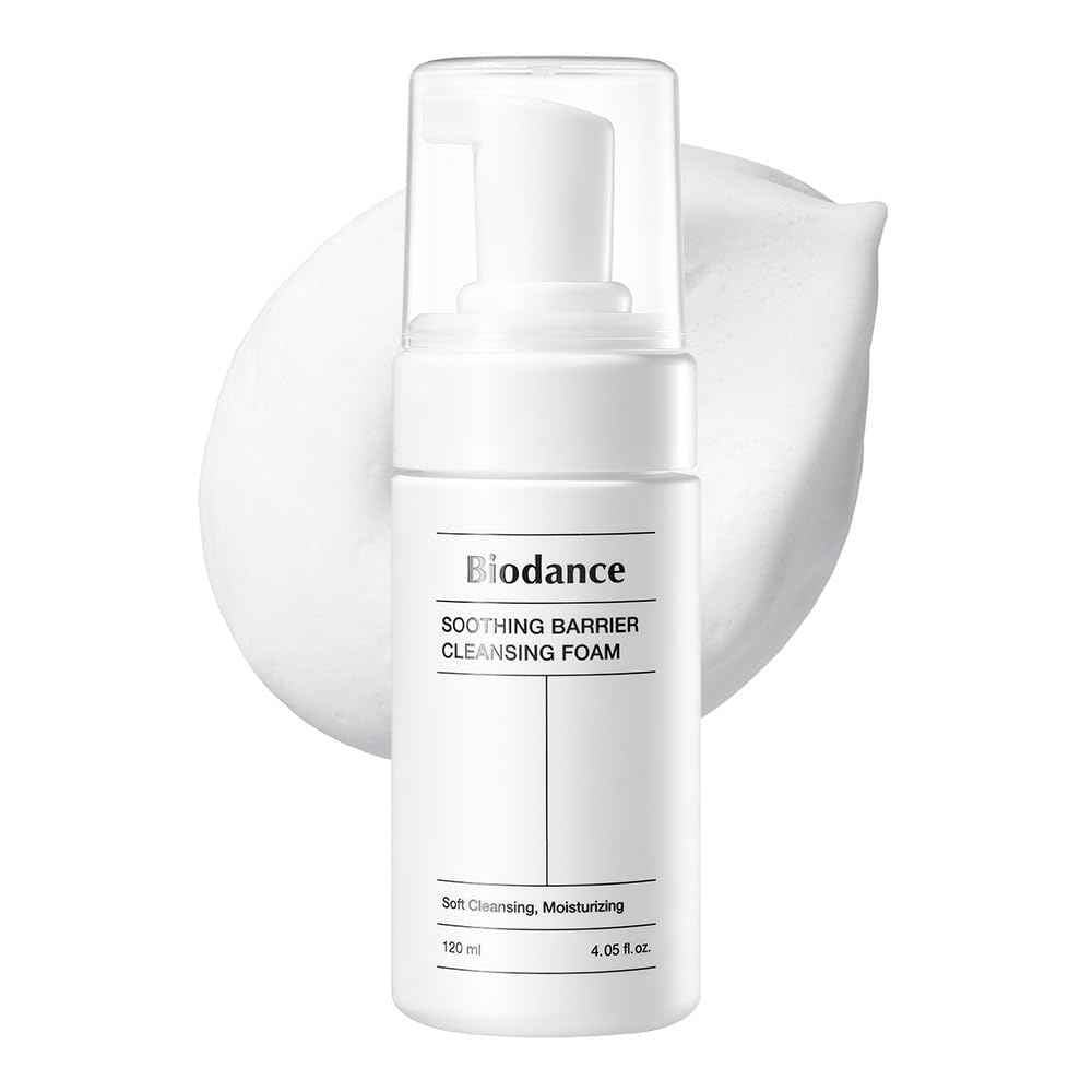 BIODANCE Soothing Barrier Cleansing Foam, Micro Bubble Foam, Gentle & Mild Face Cleanser | 4.06 fl.oz, 120ml