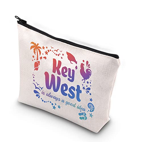 TSOTMO Key West Bachelorette Party Favor Key West Is Always A Good Idea Beach Trip Matching Makeup Bag (Good idea KeyWest)