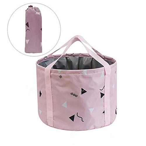 24L Collapsible Foot Soaking Bath Basin for Large Feet, Portable Foot Spa Soak Tub Foldable Water Bucket for Travel Camping, Pink