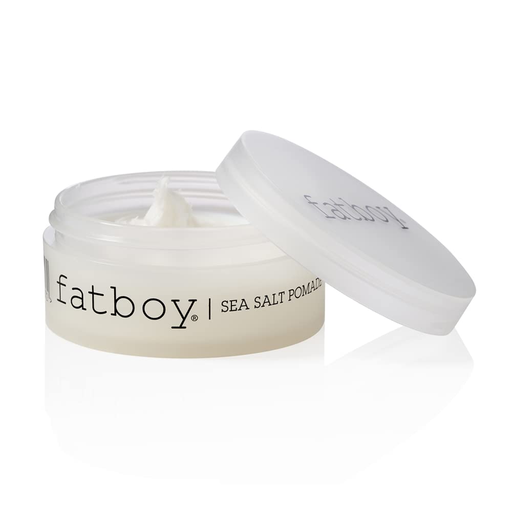 Fatboy Sea Salt Hair Pomade - Lightweight Hold for Tousled Beach Waves | Paraben-Free, 2.6 Oz