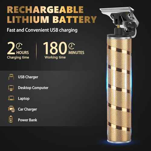 Ufree Hair Trimmer & Beard Trimmer for Men Professional, Electric Razor Shavers for Men, T Blade Precision Edgers Liners, Barber Clippers for Hair Cutting Mustache Facial, Mens Gifts