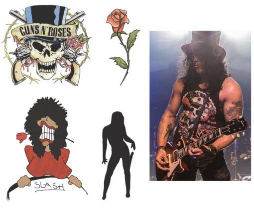 Temporary Tattoos for Guitarists - Realistic Slash Design | Easy to Apply