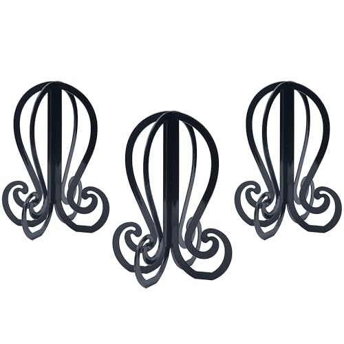 Plastic 3PCS Wig Stand,Black Wig Head Stand,Easy to Assemble Wig Stand Holder,Wig Holder Display Stand,Beanie Display Stand,Hat Stand 11.61 Inch high