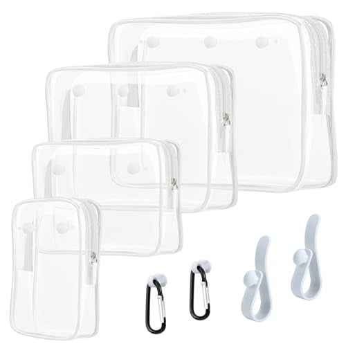 Clear Insert Bag Accessories for Beach Tote Bag, Clear Travel Storage Inner Pouch for Cosmetic, Toiletry & Makeup Brush Organizer Divider