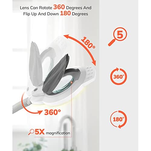 TASALON Professional 2 in 1 Facial Steamer With 5X Magnifying Foldable Arm, Ozone Mist Steamer for Face, Salon Spa Beauty Skin Care Equipment