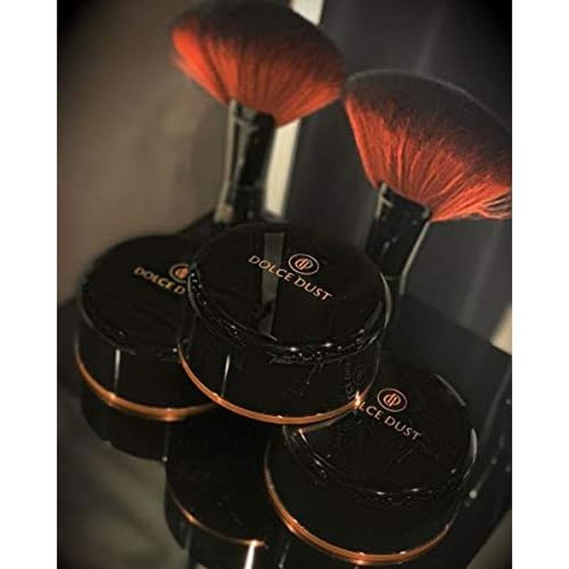 Dolce Dust Powder with Applicator Brush | Remove Stickiness & Finishing Sunless Tan | Skin Hydrated & Smooth Sunless Skin | (Coconut Cream) - 90g (Shimmer)