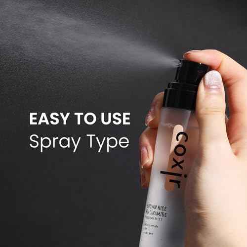 coxir BROWN RICE NIACINAMIDE daily PEELING MIST TONER l TXA(Tranexamic Acid), Niacinamide,AHA,BHA and Brown Rice l Daily Exfoliating Facial Spray, Minimize Enlarged Pores [80ml/2.70 fl.oz]