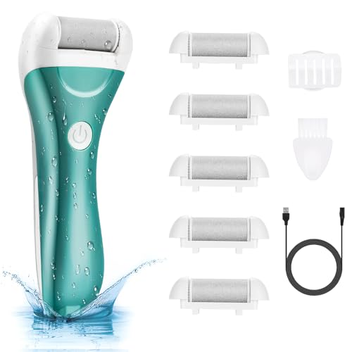 Callus Remover for Feet, Nicebirdie Electric Foot File Callus Removers Rechargeable Waterproof Pedicure Tools Foot Scrubber Shaver Feet Care Tool for Cracked Heels Dead Skin £¨Green£©