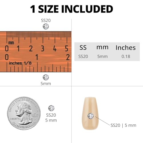 10000Pcs Multicolored 5mm Rhinestones for Bedazzling Crafting with b7000 Glue, Flatback Rainbow Colored SS20 Rinestones Crystals Gems Diamonds, Flat Back Multi Colorful Gemstones Jewels Stones