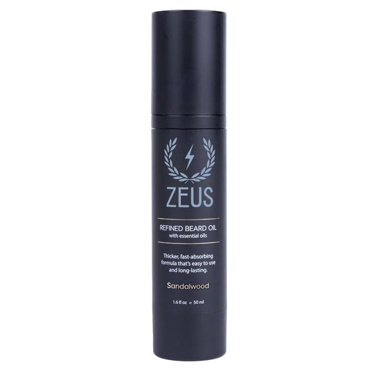 ZEUS Refined Beard Oil for Men with Natural Oils (Sandalwood) 1.6 fl oz