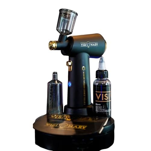 Pro Visionary Airbrush Wireless Charging ! Enhancements Stencil + Dye + Included in Stock