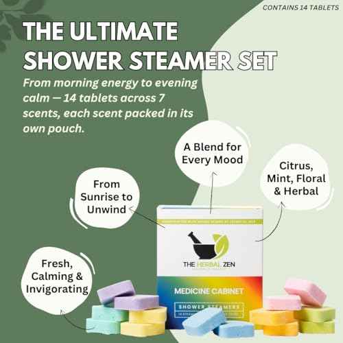 Shower Steamers Aromatherapy Bombs (Variety Pack) ? Adult Christmas Stocking Stuffer ? Made in USA - Shower Tablets Aromatherapy ? Natural Essential Oils ? Self Care Gifts for Women and Men (14 Pack)