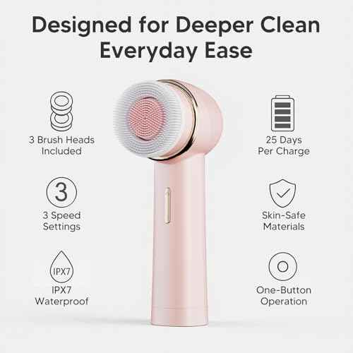 Double Directional Rotating Teenage Cleansing Brush, deep Pore Cleaning Rechargeable Waterproof Cleansing Brush, Trendy Stuff Christmas Gifts/Stocking Stuffer?