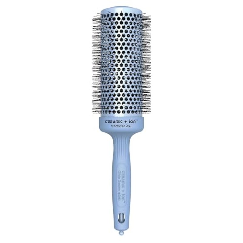 Olivia Garden Ceramic + Ion Speed XL - Extra-Long Round Thermal Hair Brush - Not Electrical - Professional Blowout Brush for Normal to Thick Hair