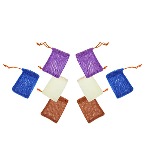 FRCOLOR 8pcs for Bar Soap Storage for Face Cleaning Foaming Convenient Drawstring Design for Home Use Efficient Maker Exfoliating Net