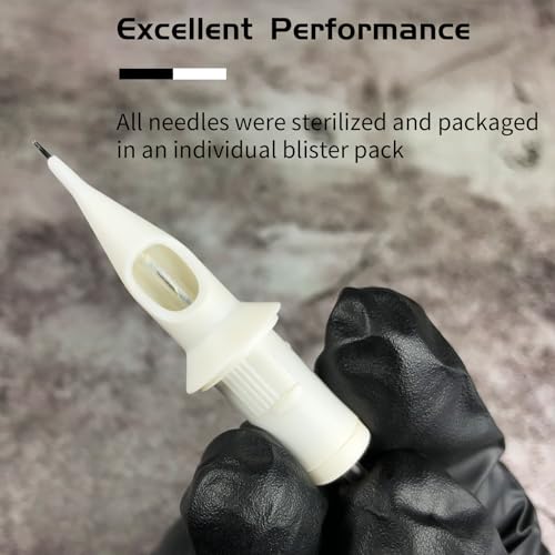BIGWASP 50pcs Assorted Disposable Tattoo Needle Cartridges Round Liner Mixed 3RL 5RL 7RL 9RL 11RL (50pcs #12 Standard RL)