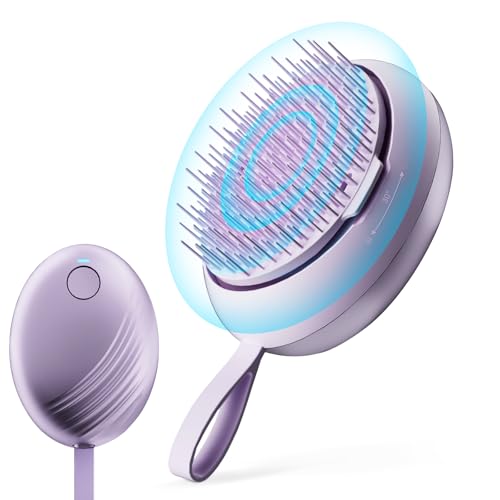 Scalp Massager Hair Growth Brush - Electric Head Massager Relax Scalp Stress - Unique Birthday Gifts for Women - Sonic Vibration Comb for Stimulating Follicles - Purple