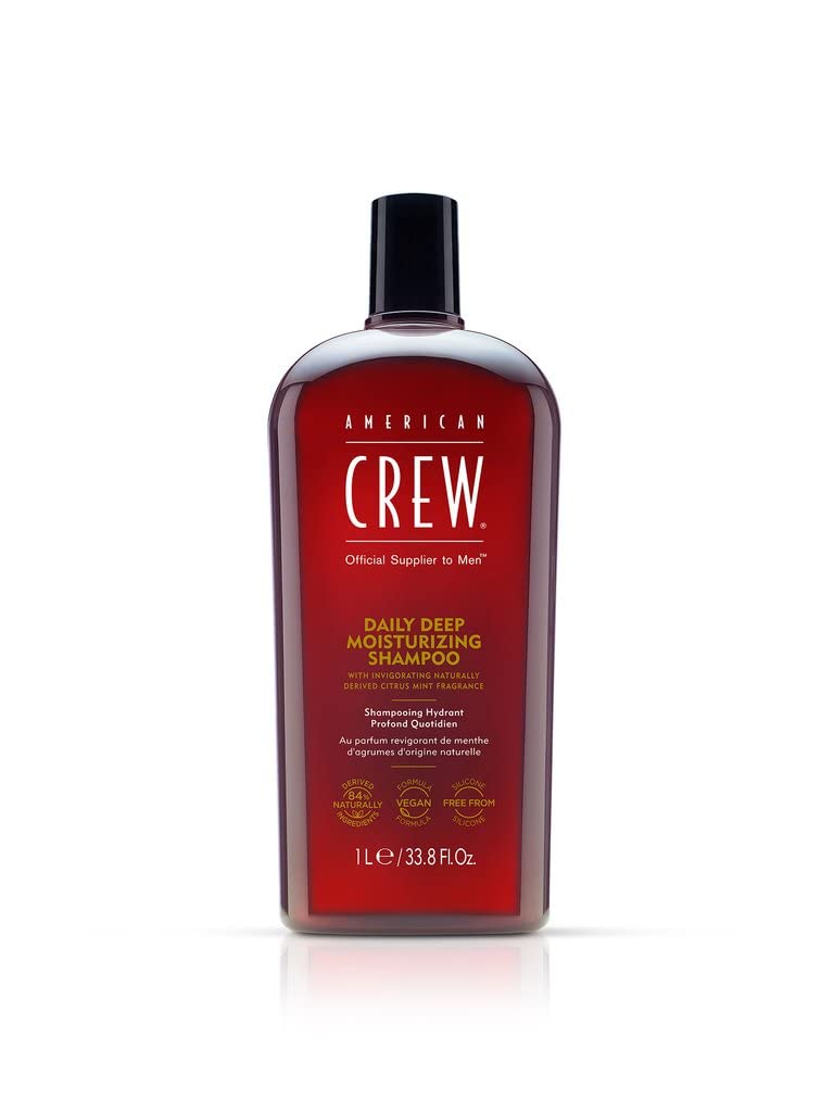 American Crew Men's Shampoo, Moisturizing Shampoo for Oily Hair, 33.8 Fl Oz