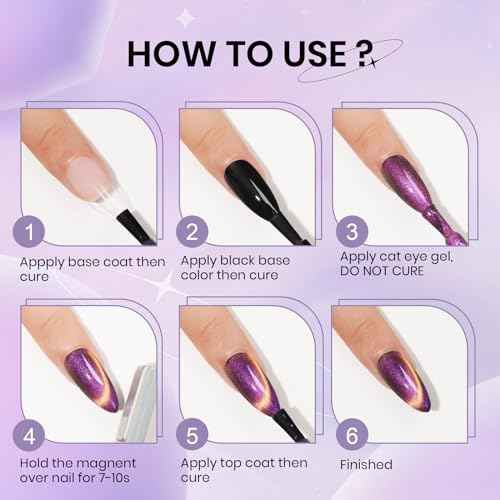 Magnetic Cat Eye Gel Nail Polish Set 12 Colors Cateye Gel Polish with Magnetic Stick Chameleon Cat Eye Gel Aurora Cat Eye Gel and Glass Cat Eye Gel Collection for Home DIY Manicure
