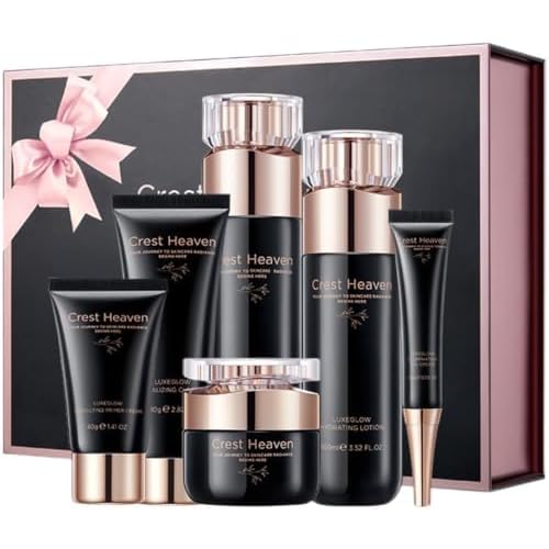 Women 6-Piece Facial Kit for Radiant Skin Care, Facial Care, Face Moisturizing and Anti-aging Skin Care luxeGlow