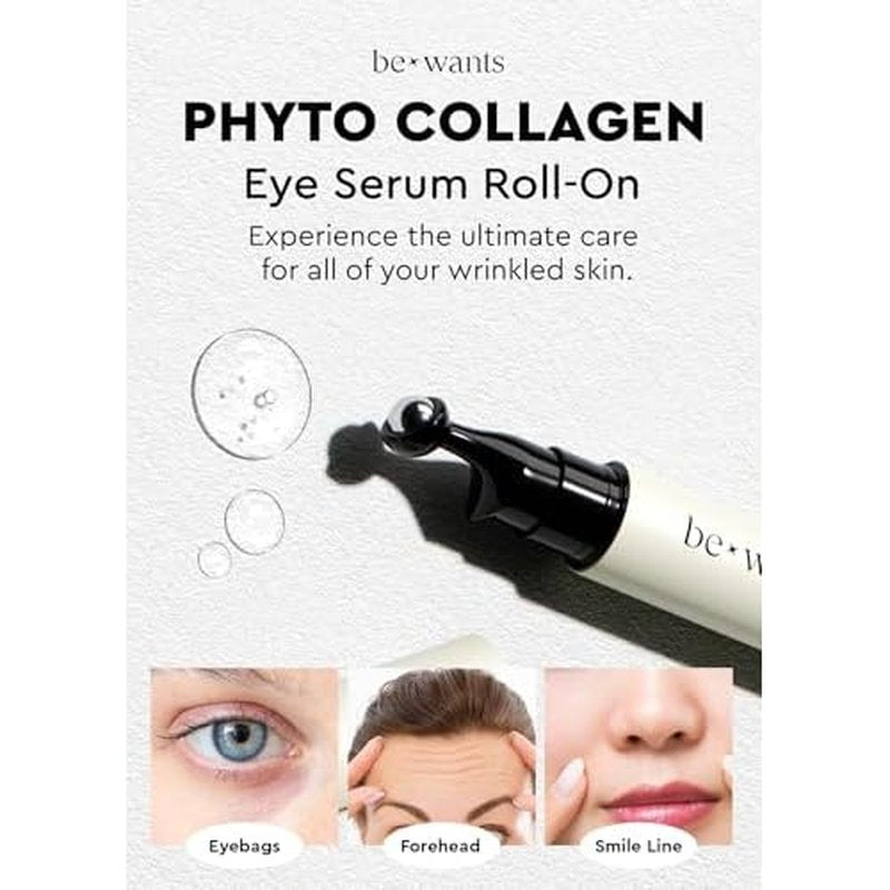 Bewants Instant Eye Bag Remover, Phyto Collagen Roll-On Serum Stick ? Refreshing Under Eye Massage with 61% Bamboo Water & 10% Phyto Collagen (2 Pack)