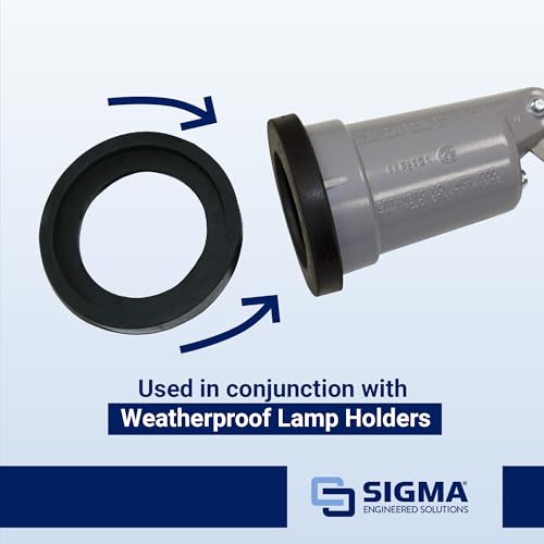 SIGMA ENGINEERED SOLUTIONS 14004 External Lampholder Gasket, Black, 2-Pack