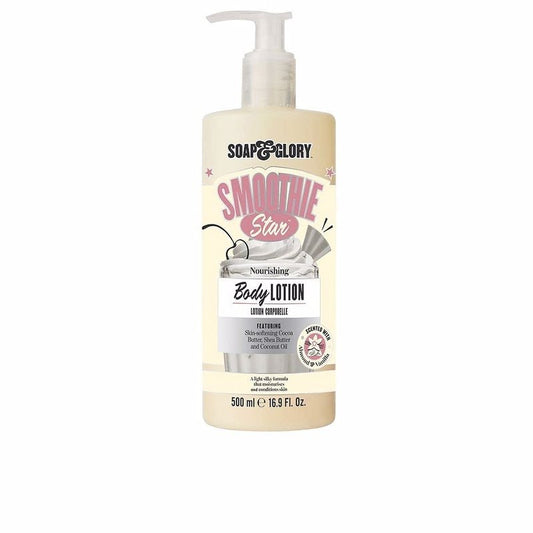 Soap & Glory Smoothie Star Body Lotion for Women - Deep Moisture Body Moisturizer with Shea & Cocoa Butter, and Coconut Oil - Almond & Vanilla Scented (16.9 fl oz)
