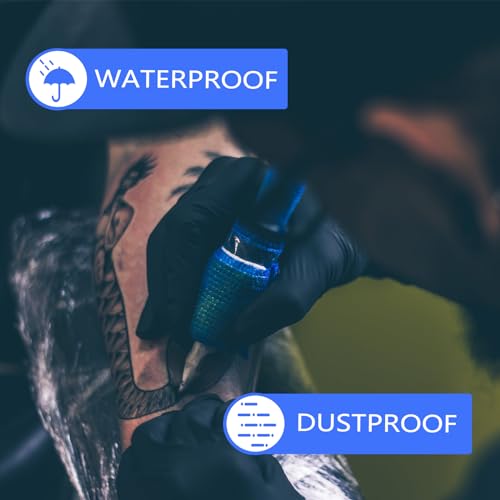 Large Tattoo Pen Covers 400Pcs - Tattoo Machine Covers Tattoo Grip Extra Wide Machine Bags 2.6"x7" Big Sleeves Blue Tattoo Supplies