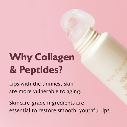 milktouch Vegan Glow Up Collagen Lip Balm?Hydrating Lip Care with Collagen, Peptide, PDRN, Cica & Shea Butter for Dry Lips Repair, Anti-Aging, Non-Sticky Moisturizer for Fuller Lips(15g) #Berry Tart