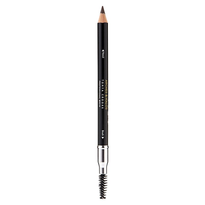 Arches & Halos Precision Brow Shaping Pencil - Double Sided Eyebrow Filler and Spoolie Brush - Creamy Texture for Shaping and Defining With Ease - Vegan, Cruelty Free - Neutral Brown - 0.070 oz