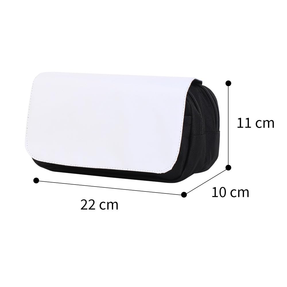 Dispalang Printable Blanks Cosmetic Bags Pencil Case Multipurpose DIY Heat Transfer Makeup Bags Toiletry Pouch with Removable Flap for Sublimation