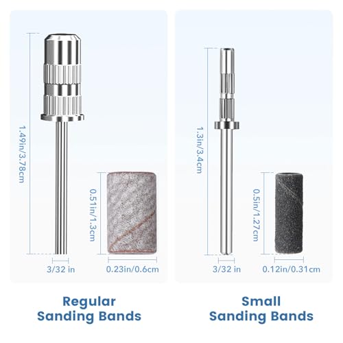 100 Pcs Sanding Bands for Nail Drill 240 Grit Disposable Nail Sanding Bands for Acrylic Nails Gel Manicure & Pedicure, Zebra
