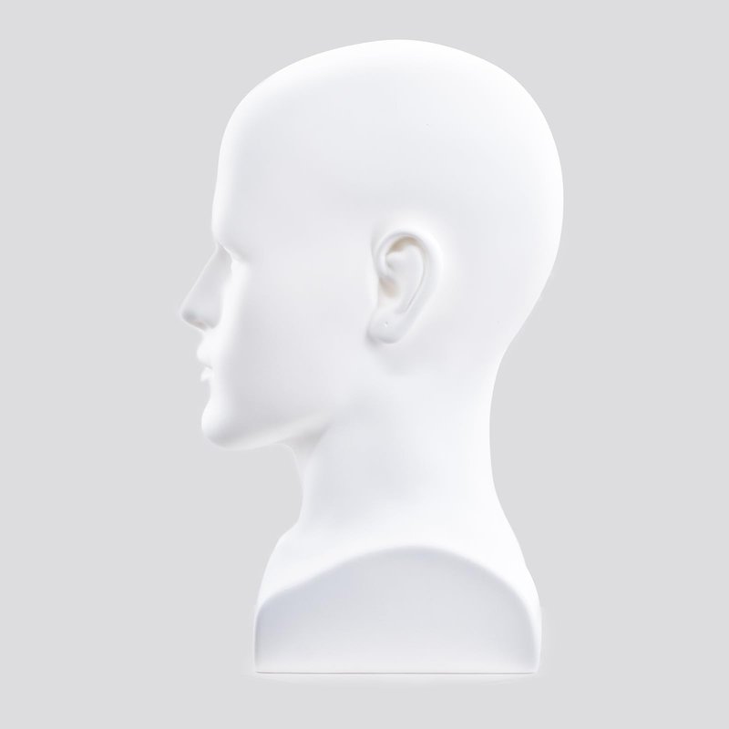 Tcwuzick Male Mannequin Head Professional Manikin Head for Display Wigs Hats Headphone Mask Sunglasses Jewelry and Scravat Display Stand (L90-yabai)