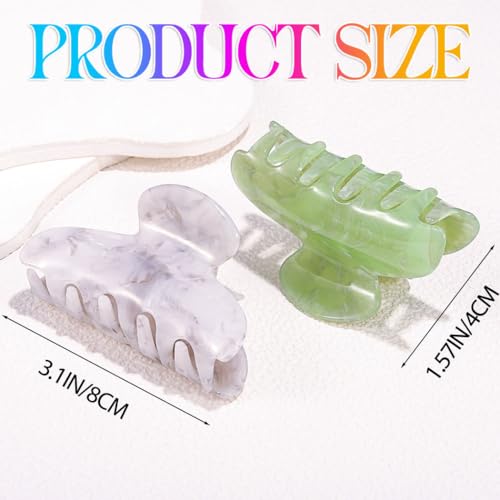CAKURE Claw Clips Acrylic Hair Clips Medium Claw Clip Hair Accessories for Women (Pack of 2)