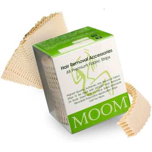 Moom Waxing Strips for Women (48 Count) Polycotton, Specially Engineered for Maximum Hair Removal ? Perfect for Bikini, Leg, Eyebrow, Body & Face Wax (only include strips)