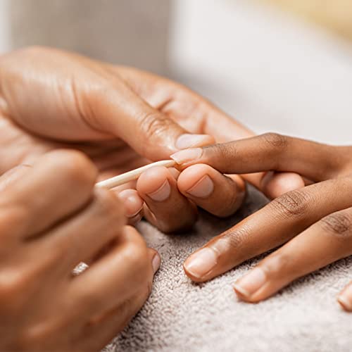 200 Pcs Orange Wooden Sticks for Nails, 4.5 Inch Double Sided Wood Cuticle Pusher Tool Disposable Orangewood Nail Stick, Bamboo Manicure Stick